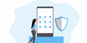 Free security pattern lock vector